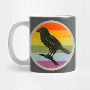 Crow Rainbow Faded Style Mug